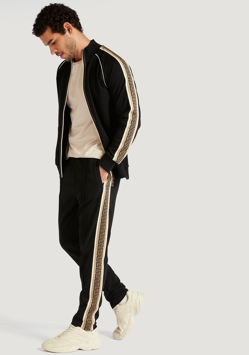 Iconic Solid Joggers with Pockets and Tape Detail-Joggers-image-4