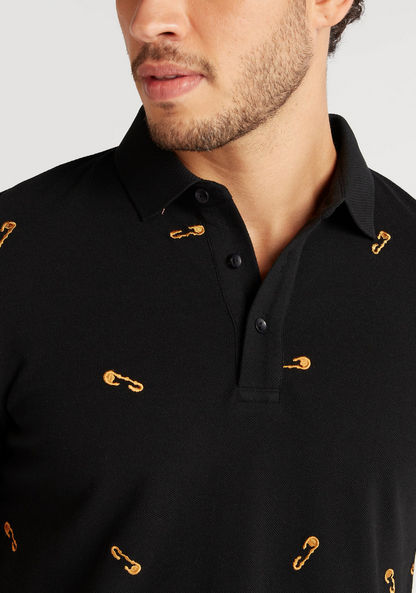 Shop Iconic Embroidered Polo T-shirt with Short Sleeves Online ...