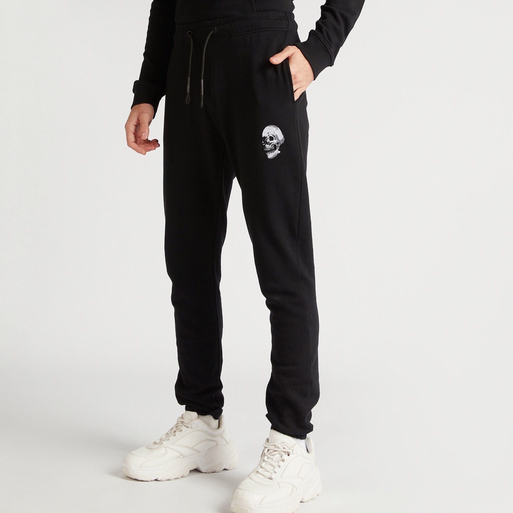 Skull print online joggers