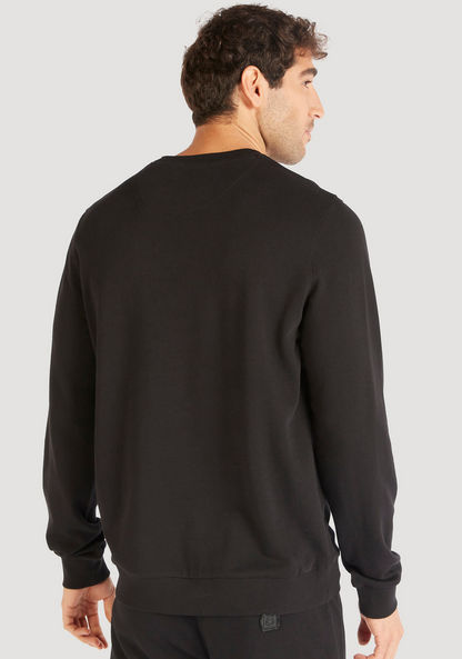 Iconic Crew Neck Sweatshirt with Long Sleeves and Applique Detail