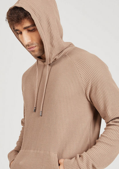 Iconic Textured Sweatshirt with Hood and Long Sleeves-Sweatshirts-image-0