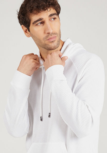 Iconic Textured Sweatshirt with Hood and Long Sleeves-Sweatshirts-image-2