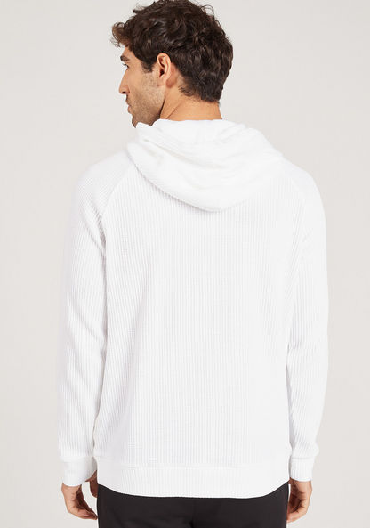 Iconic Textured Sweatshirt with Hood and Long Sleeves-Sweatshirts-image-3