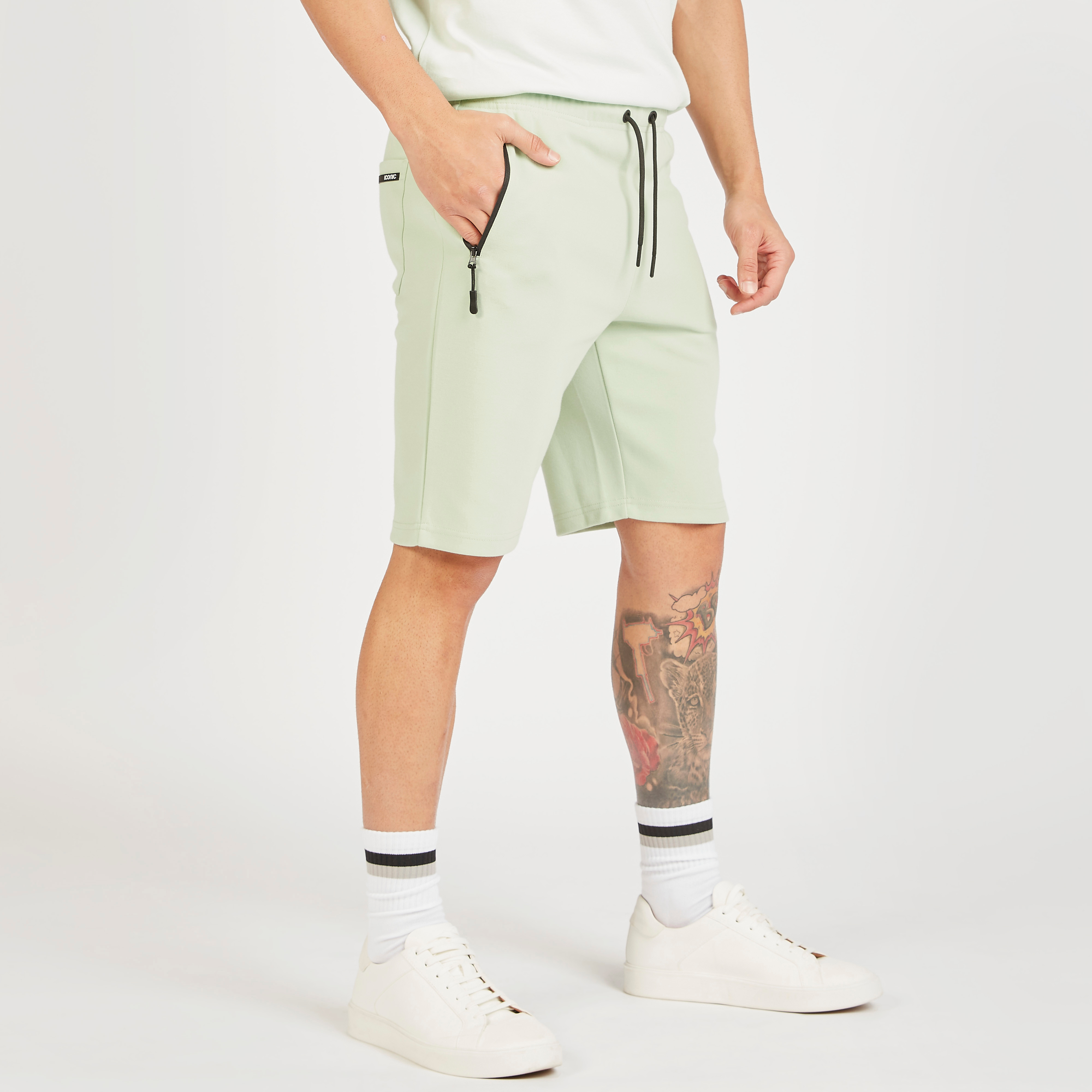 Iconic Solid Shorts with Drawstring Closure and Zip Pockets-men-clothing-bottoms-shorts-image-1