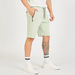 Iconic Solid Shorts with Drawstring Closure and Zip Pockets-Shorts-thumbnailMobile-0