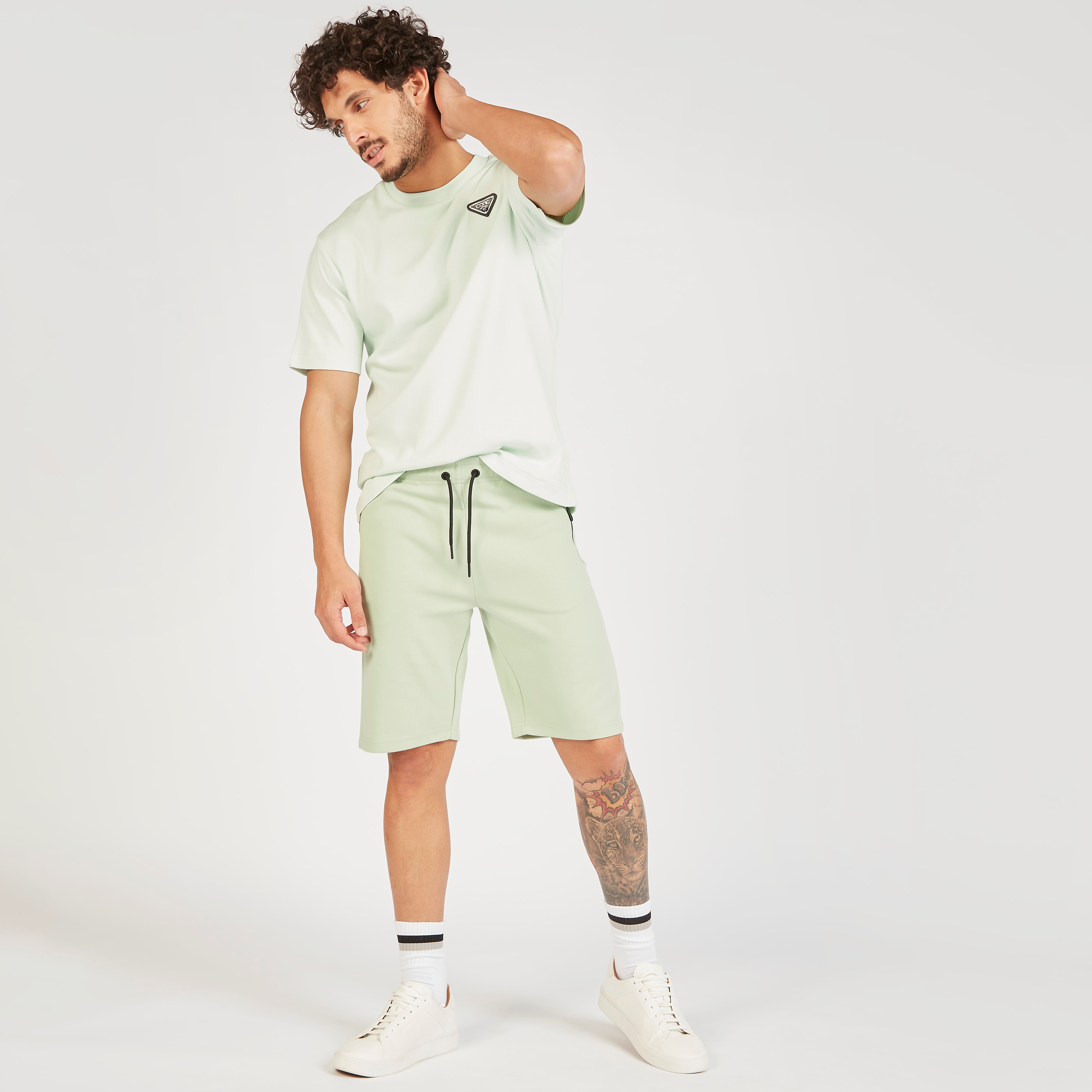 Iconic Solid Shorts with Drawstring Closure and Zip Pockets-men-clothing-bottoms-shorts-image-2