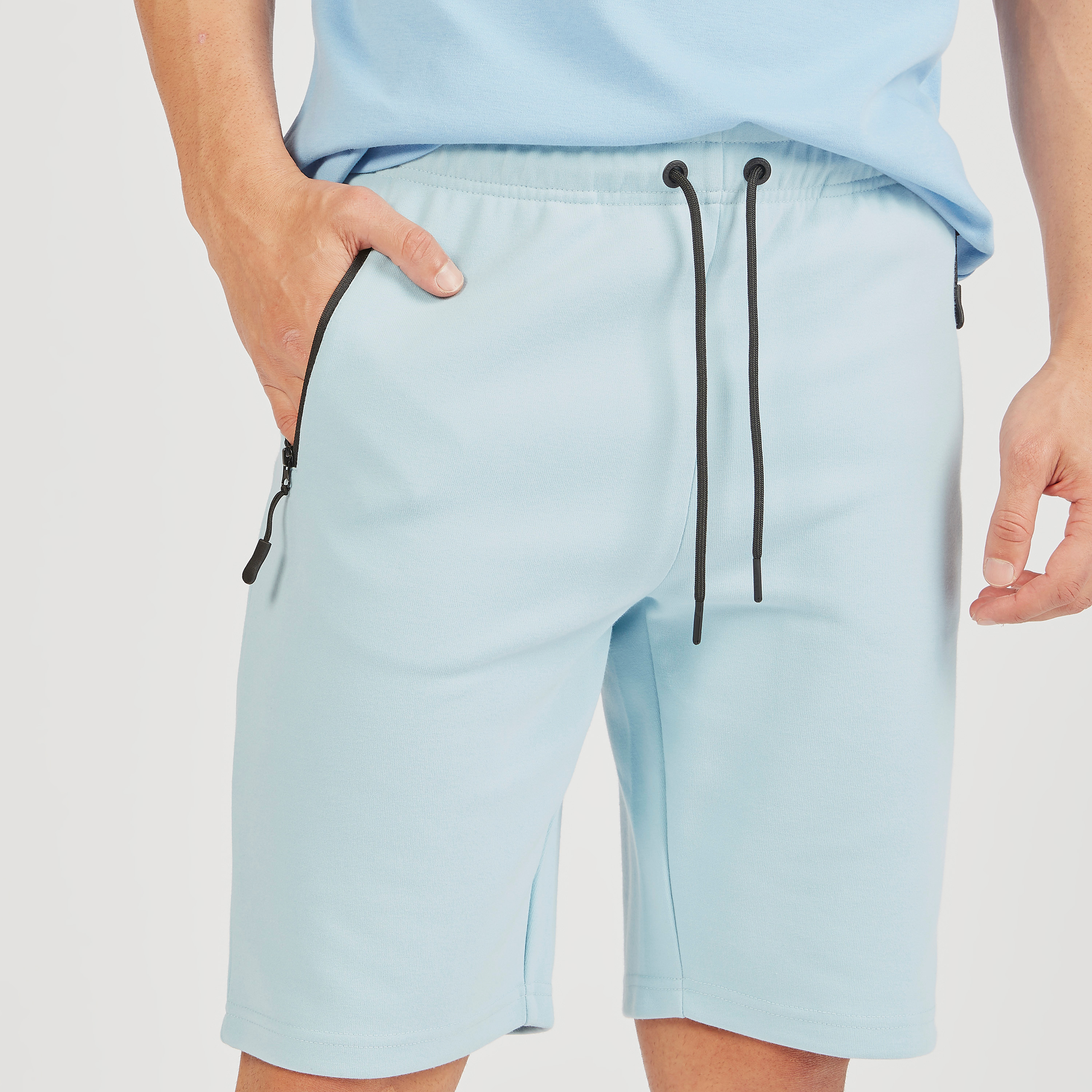 Iconic Solid Shorts with Drawstring Closure and Zip Pockets-men-clothing-bottoms-shorts-image-8
