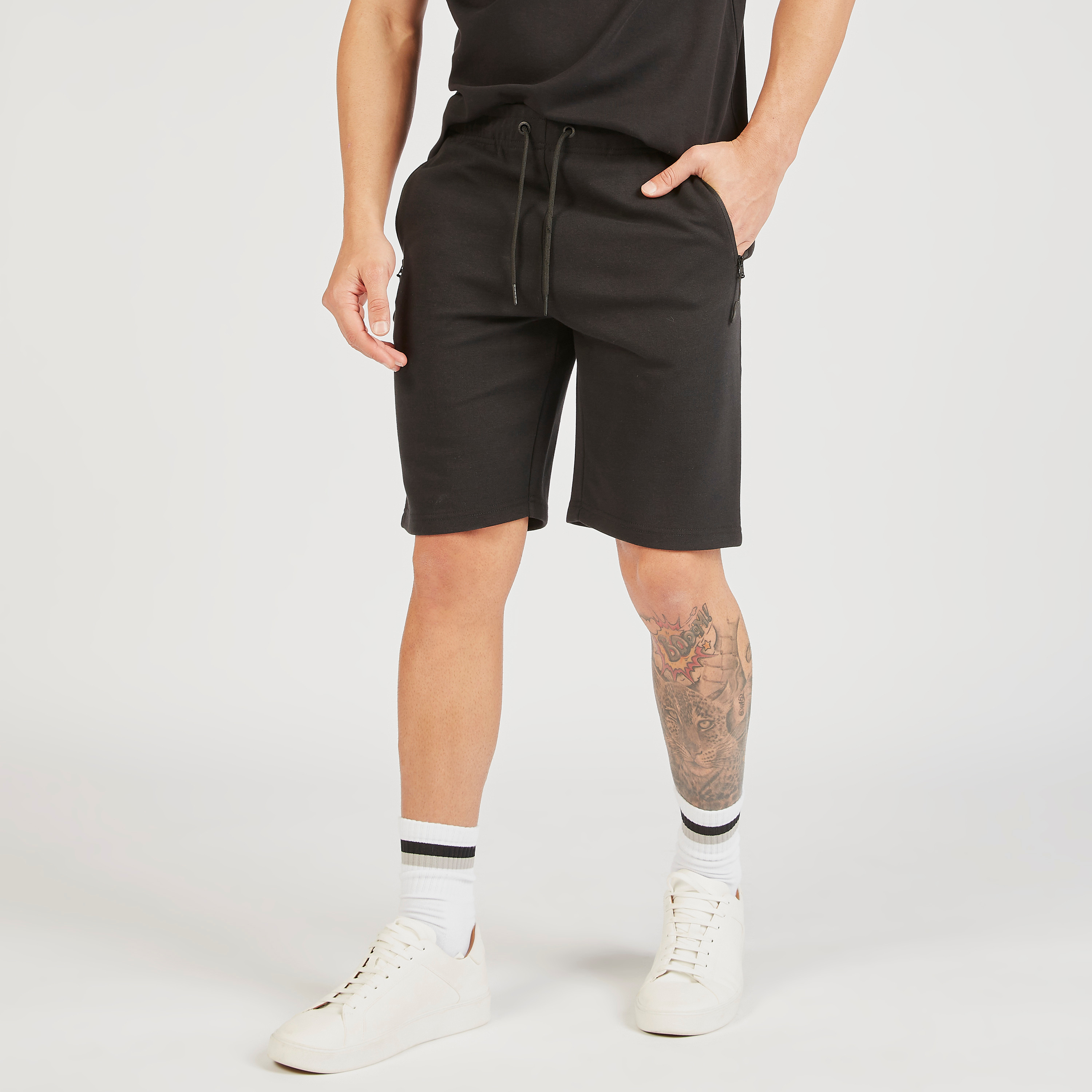 Iconic Solid Shorts with Drawstring Closure and Zip Pockets-men-clothing-bottoms-shorts-image-11
