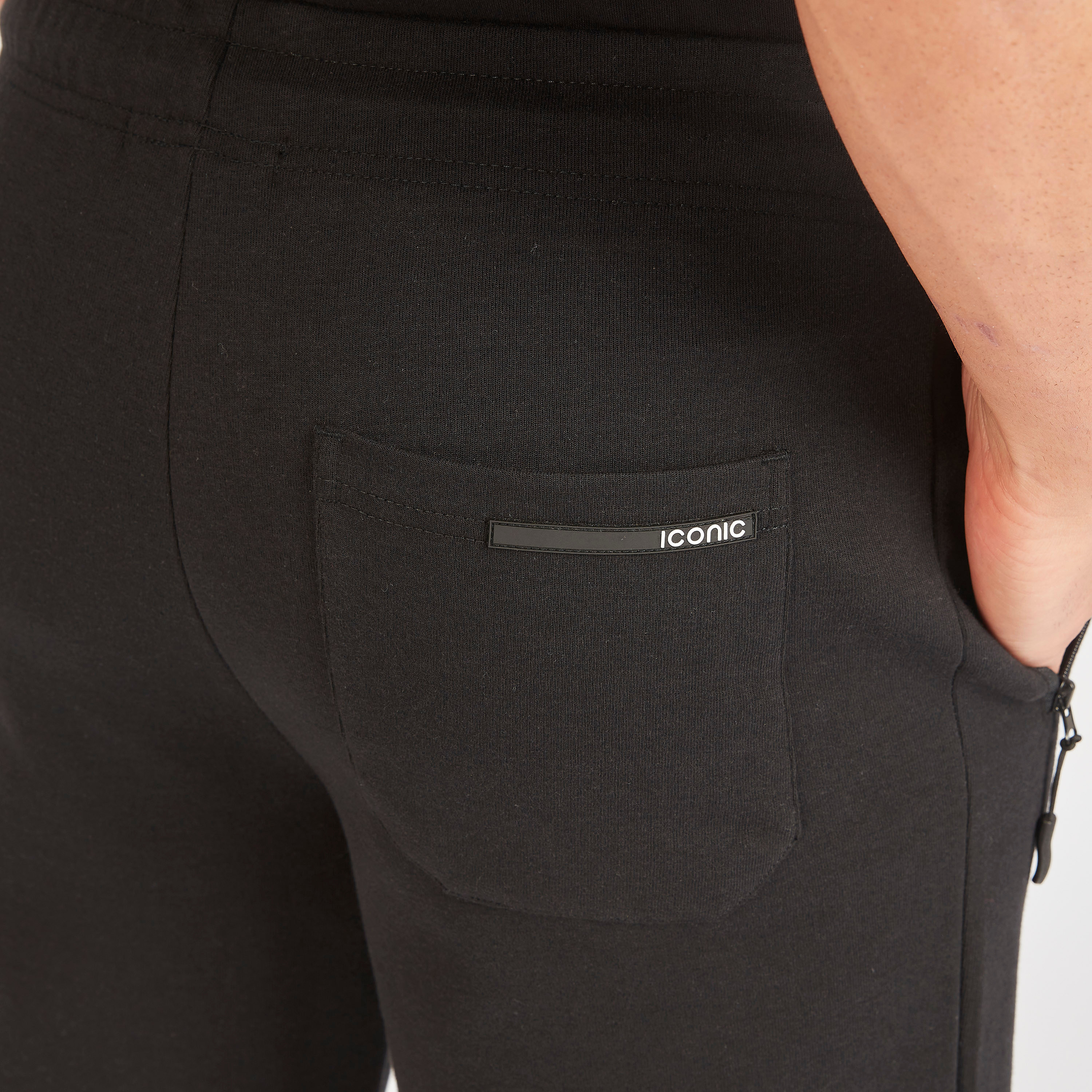 Iconic Solid Shorts with Drawstring Closure and Zip Pockets-men-clothing-bottoms-shorts-image-15