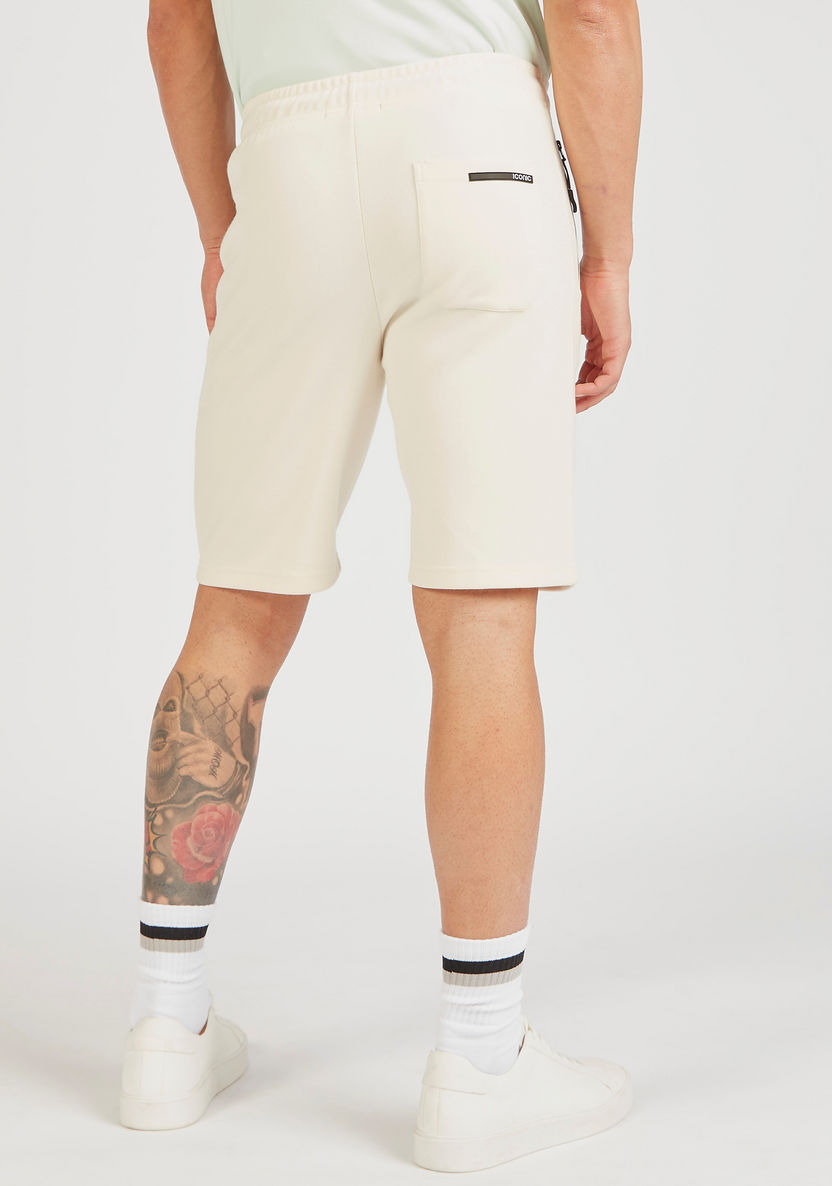 Iconic Solid Shorts with Drawstring Closure and Zip Pockets-Shorts-image-3