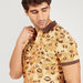 Iconic Animal Print Polo T-shirt with Short Sleeves and Button Closure-Polos-thumbnail-4