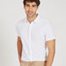 Iconic Textured Shirt with Short Sleeves and Button Closure-Shirts-thumbnail-0