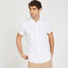 Iconic Textured Shirt with Short Sleeves and Button Closure-Shirts-thumbnailMobile-2