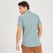 Iconic Textured Shirt with Short Sleeves and Button Closure-Shirts-thumbnail-3