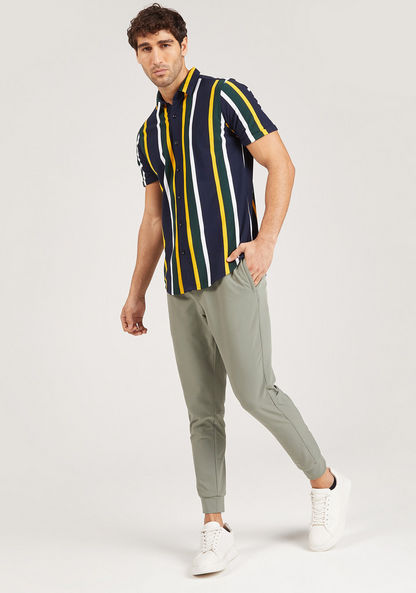 Iconic Striped Shirt with Short Sleeves and Button Closure-Shirts-image-1