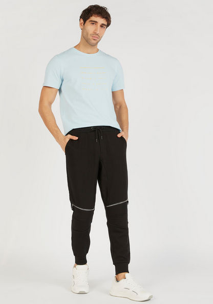 Iconic Solid Joggers with Pockets and Drawstring Closure-Joggers-image-1