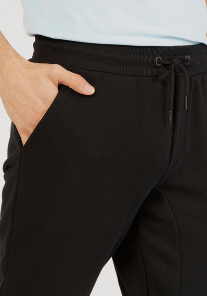 Iconic Solid Joggers with Pockets and Drawstring Closure-Joggers-image-2