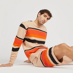 Iconic Striped Sweatshirt with Crew Neck and Long Sleeves