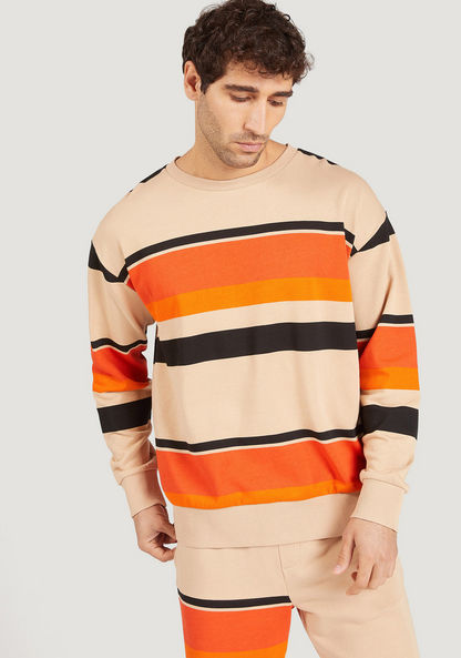 Iconic Striped Sweatshirt with Crew Neck and Long Sleeves-Sweatshirts-image-1