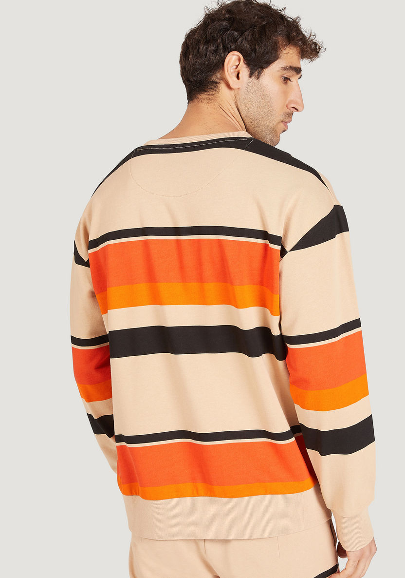 Iconic Striped Sweatshirt with Crew Neck and Long Sleeves-Sweatshirts-image-3