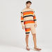 Iconic Striped Shorts with Elasticised Waistband and Pockets-Shorts-thumbnail-1