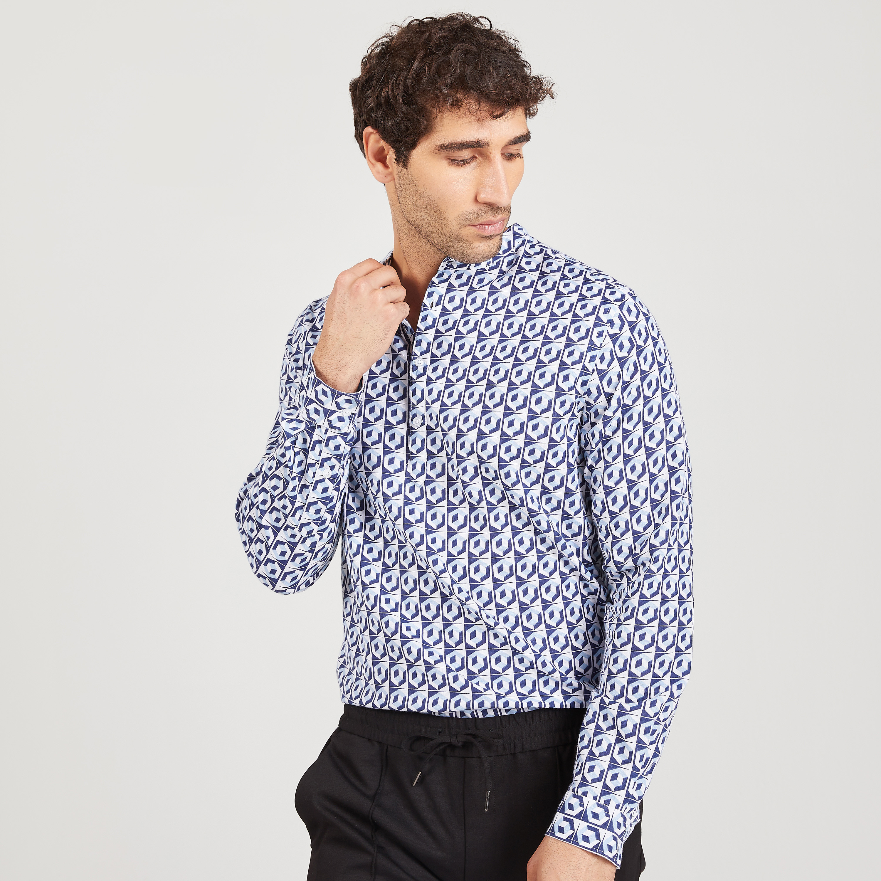 Iconic Printed Shirt with Long Sleeves-men-clothing-shirts-image-1