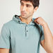 Iconic Solid T-shirt with Hood and Short Sleeves-T Shirts-thumbnail-2