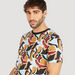 Iconic Printed Crew Neck T-shirt with Short Sleeves-Jackets-thumbnailMobile-0