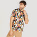 Iconic Printed Crew Neck T-shirt with Short Sleeves-Jackets-thumbnailMobile-2