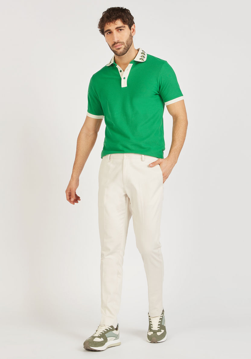 Iconic Embroidered Polo T-shirt with Short Sleeves-Polos-image-1