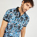 Iconic Printed Polo T-shirt with Short Sleeves-Polos-thumbnail-4
