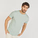 Iconic Textured Crew Neck T-shirt with Short Sleeves-T Shirts-thumbnailMobile-2
