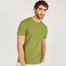 Iconic Textured T-shirt with Crew Neck and Short Sleeves-T Shirts-thumbnail-2