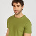 Iconic Textured T-shirt with Crew Neck and Short Sleeves-T Shirts-thumbnail-4