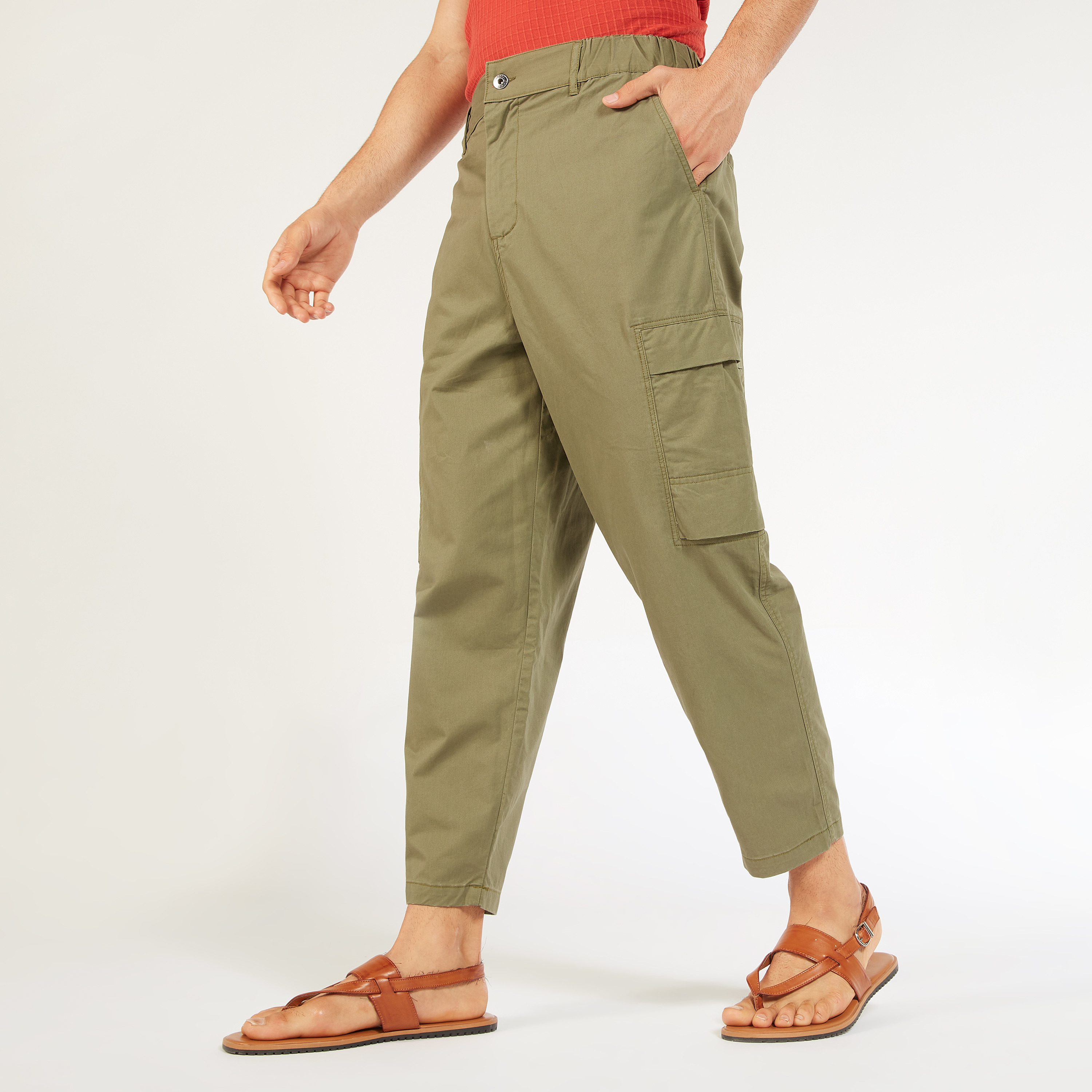 Sustainable Iconic Solid Cargo Pants 