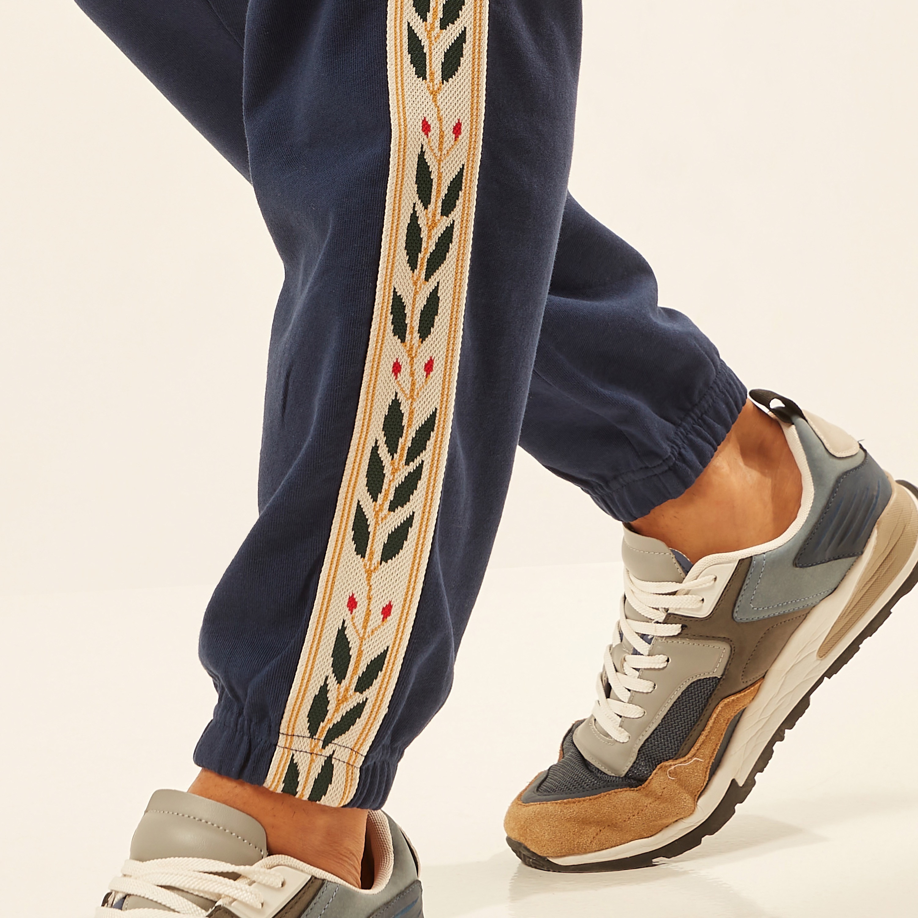 بنطلون رياضي سادة برباط إغلاق من آيكونيك-men-clothing-bottoms-joggers-image-3