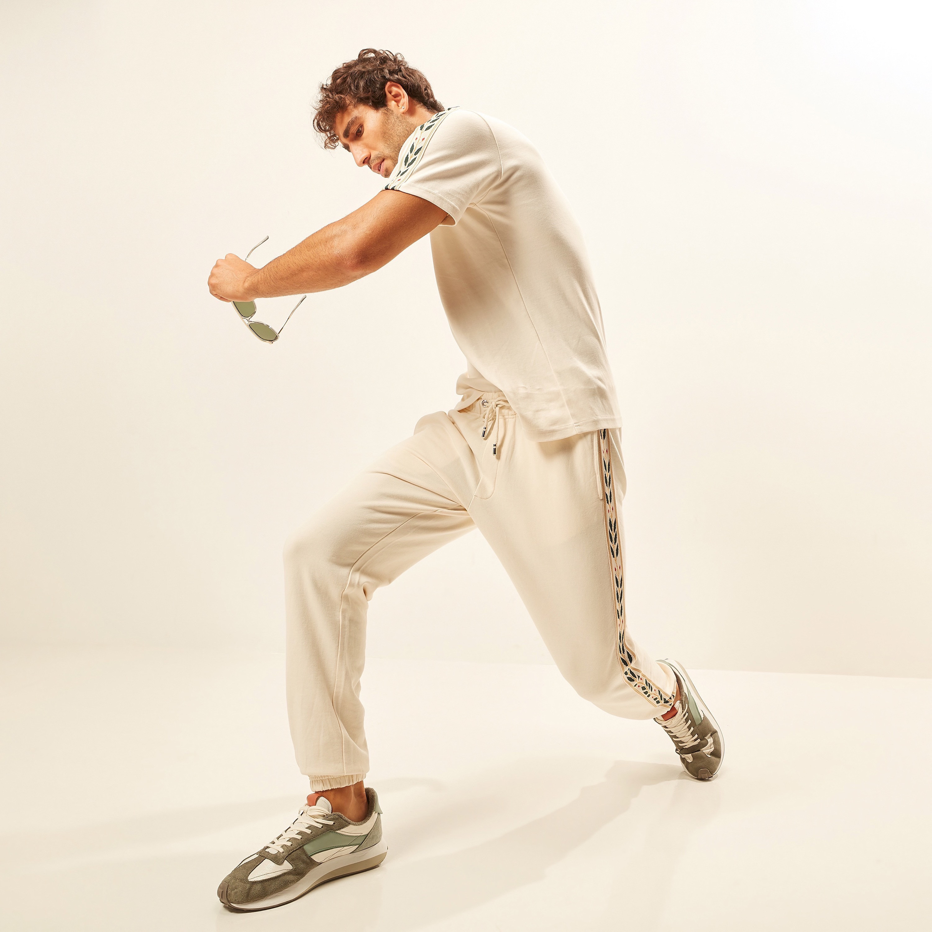 بنطلون رياضي سادة برباط إغلاق من آيكونيك-men-clothing-bottoms-joggers-image-8