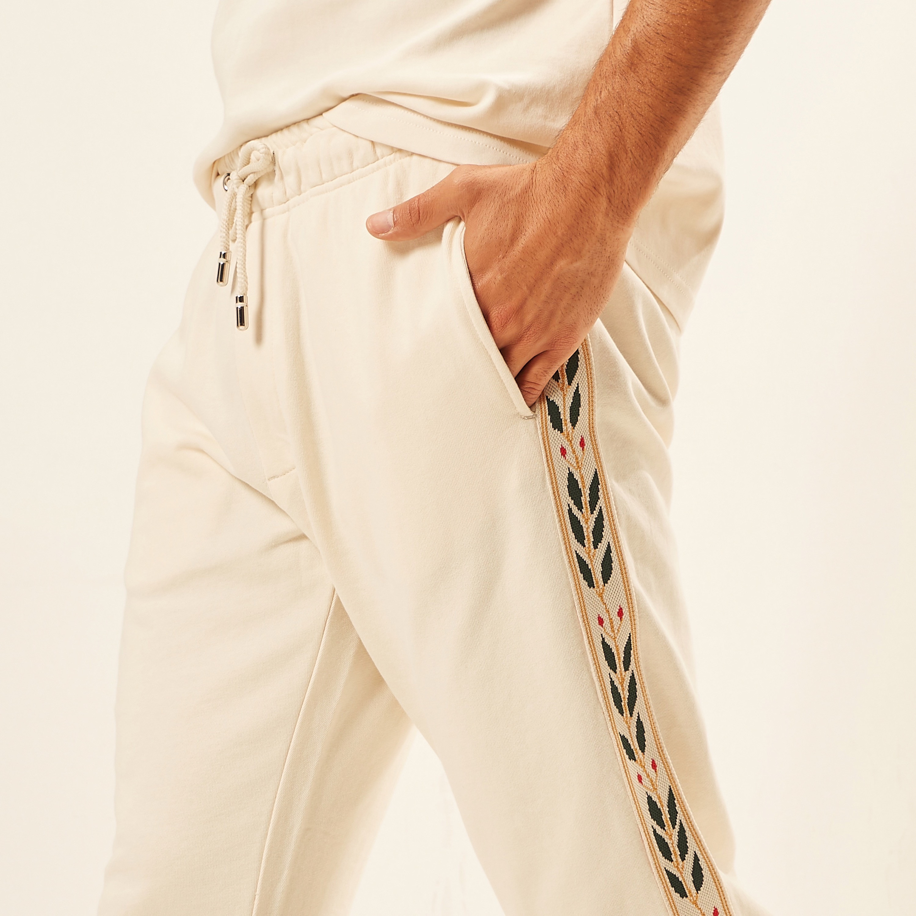 بنطلون رياضي سادة برباط إغلاق من آيكونيك-men-clothing-bottoms-joggers-image-9