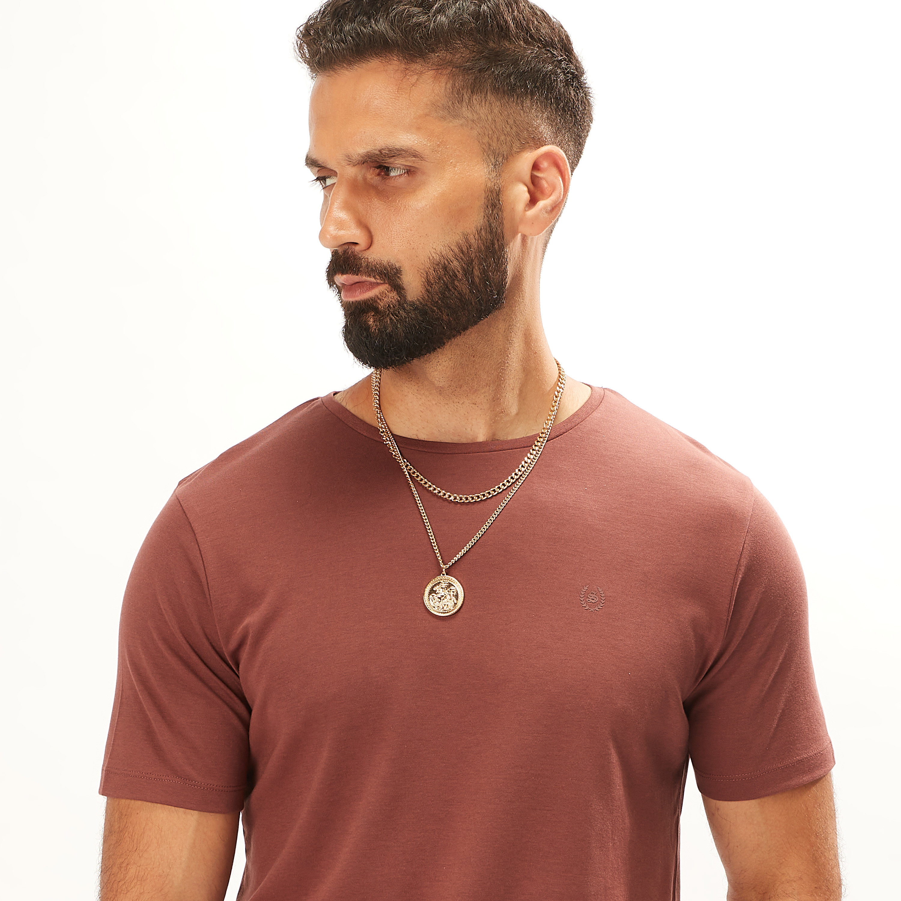 Iconic Solid T-shirt with Crew Neck and Short Sleeves-men-clothing-tshirtsandpolos-tshirts-image-1