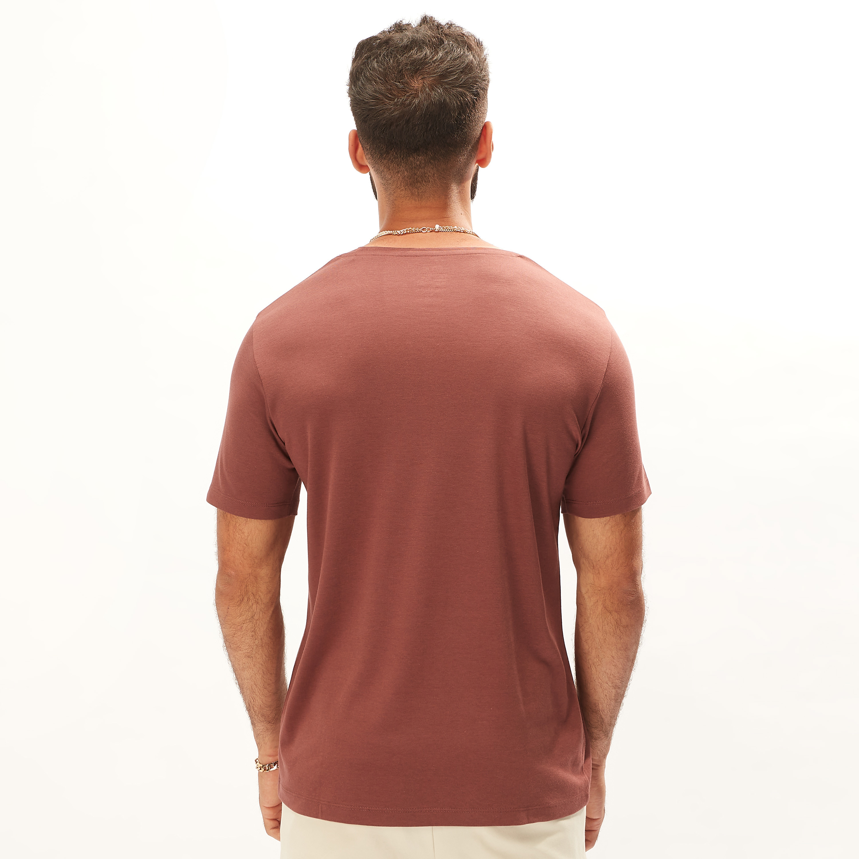 Iconic Solid T-shirt with Crew Neck and Short Sleeves-men-clothing-tshirtsandpolos-tshirts-image-4