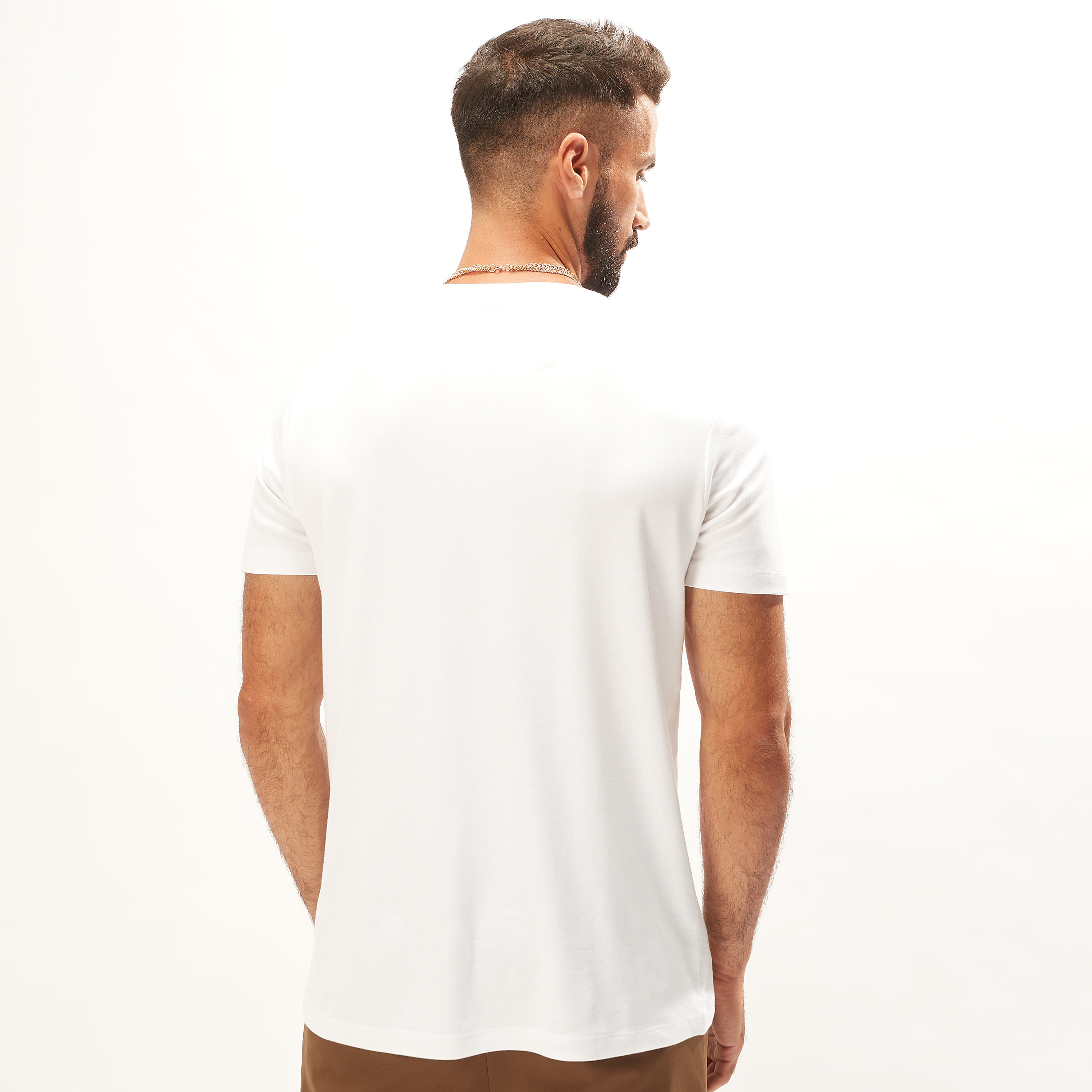 Iconic Solid T-shirt with Crew Neck and Short Sleeves-men-clothing-tshirtsandpolos-tshirts-image-13