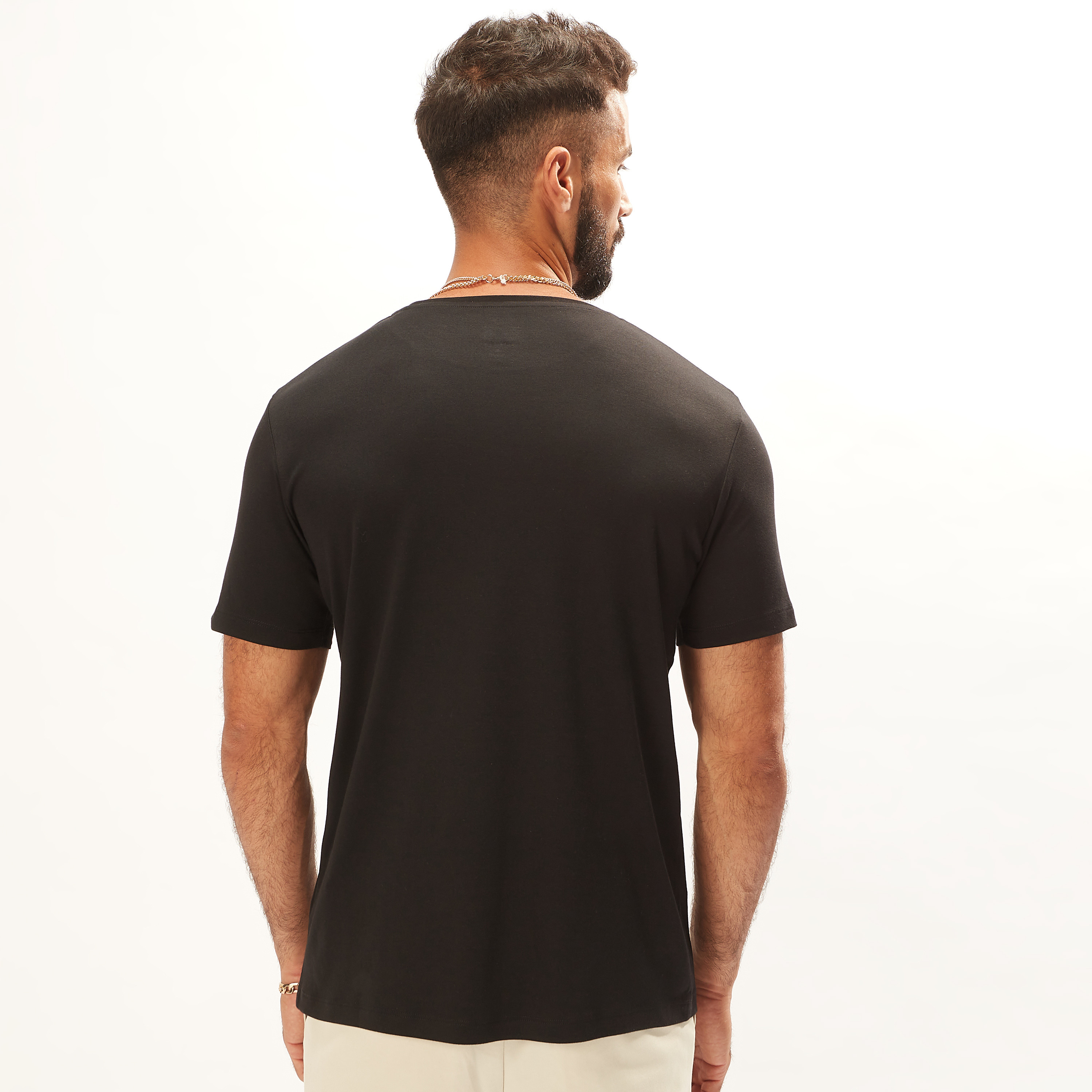 Iconic Solid T-shirt with Crew Neck and Short Sleeves-men-clothing-tshirtsandpolos-tshirts-image-17