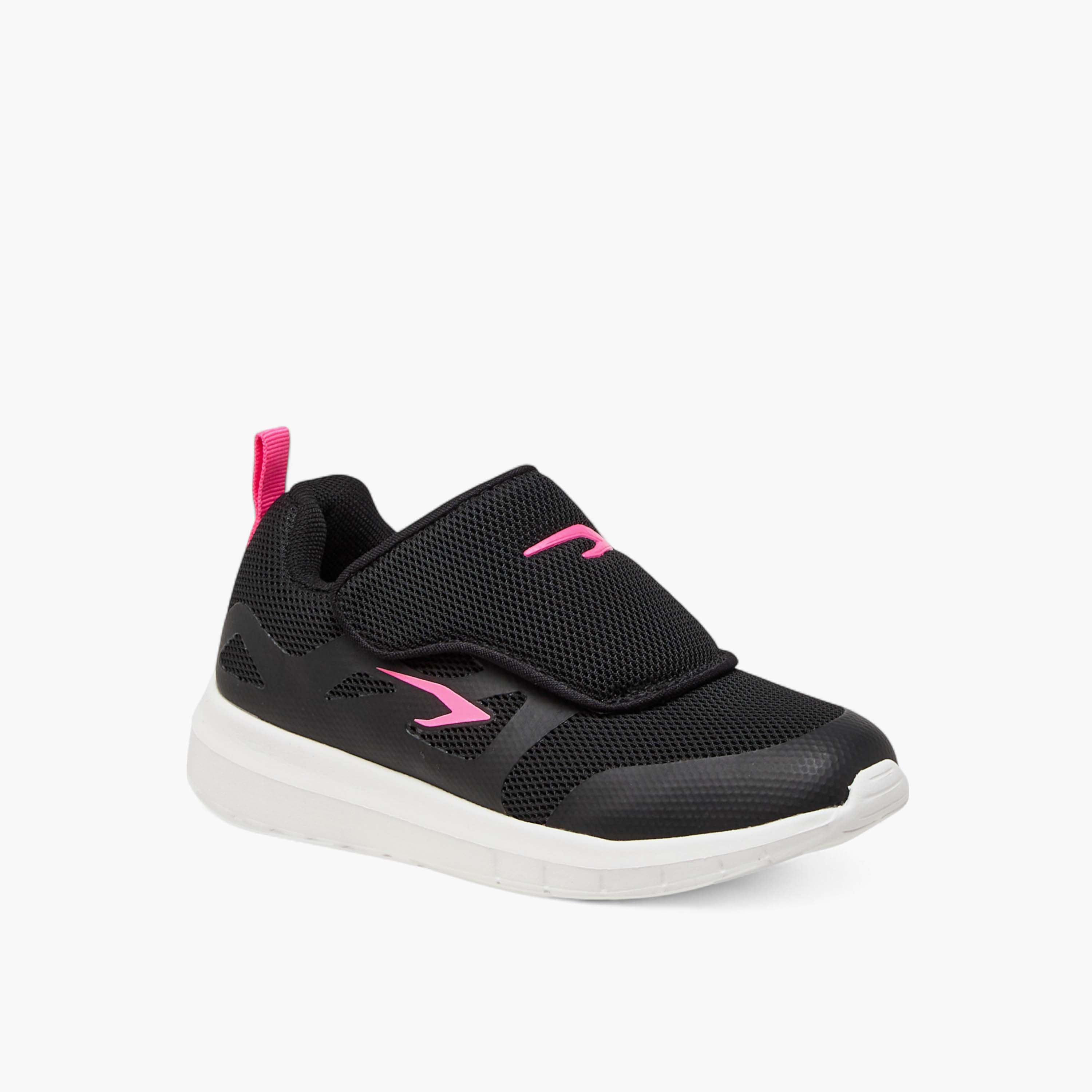Dash Girls Textured Hook & Loop Walking Shoes-girls-shoes-sports-image-2