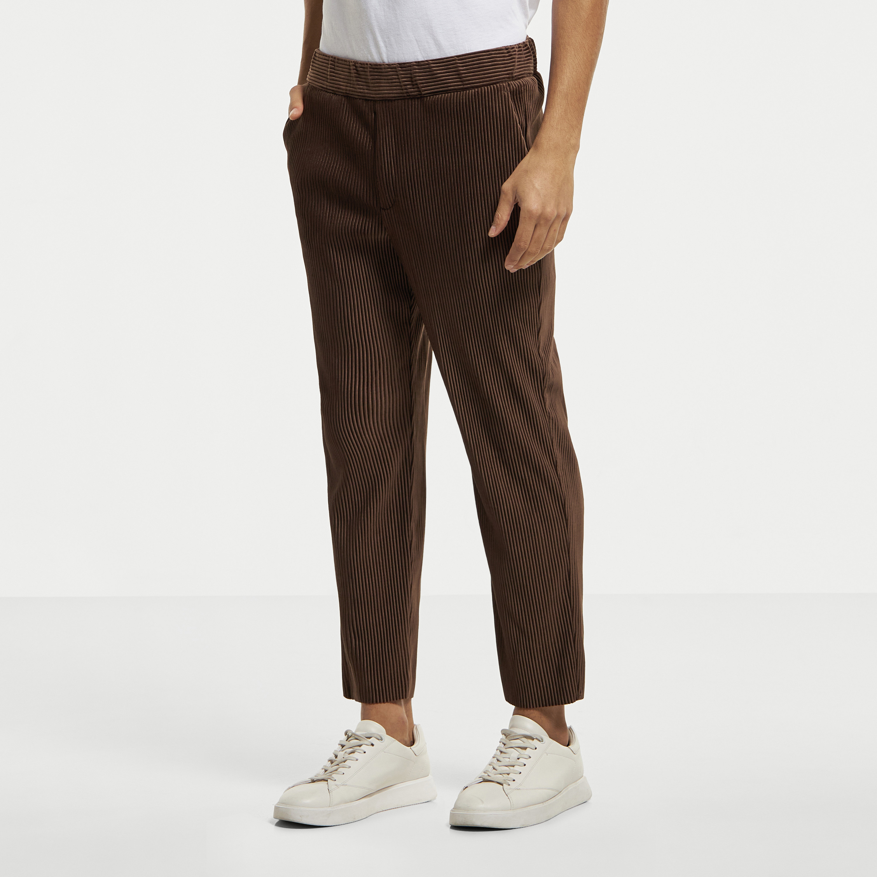 Men's 5 pockets corduroy regular fit trousers Grape Leaf La Martina | Shop  Online