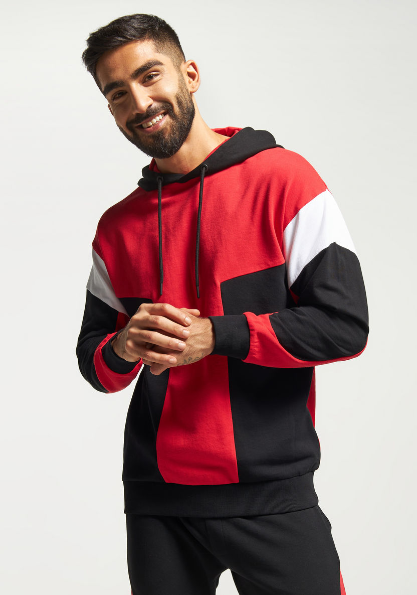 Buy Men's Iconic Colourblock Hoodie with Long Sleeves Online ...