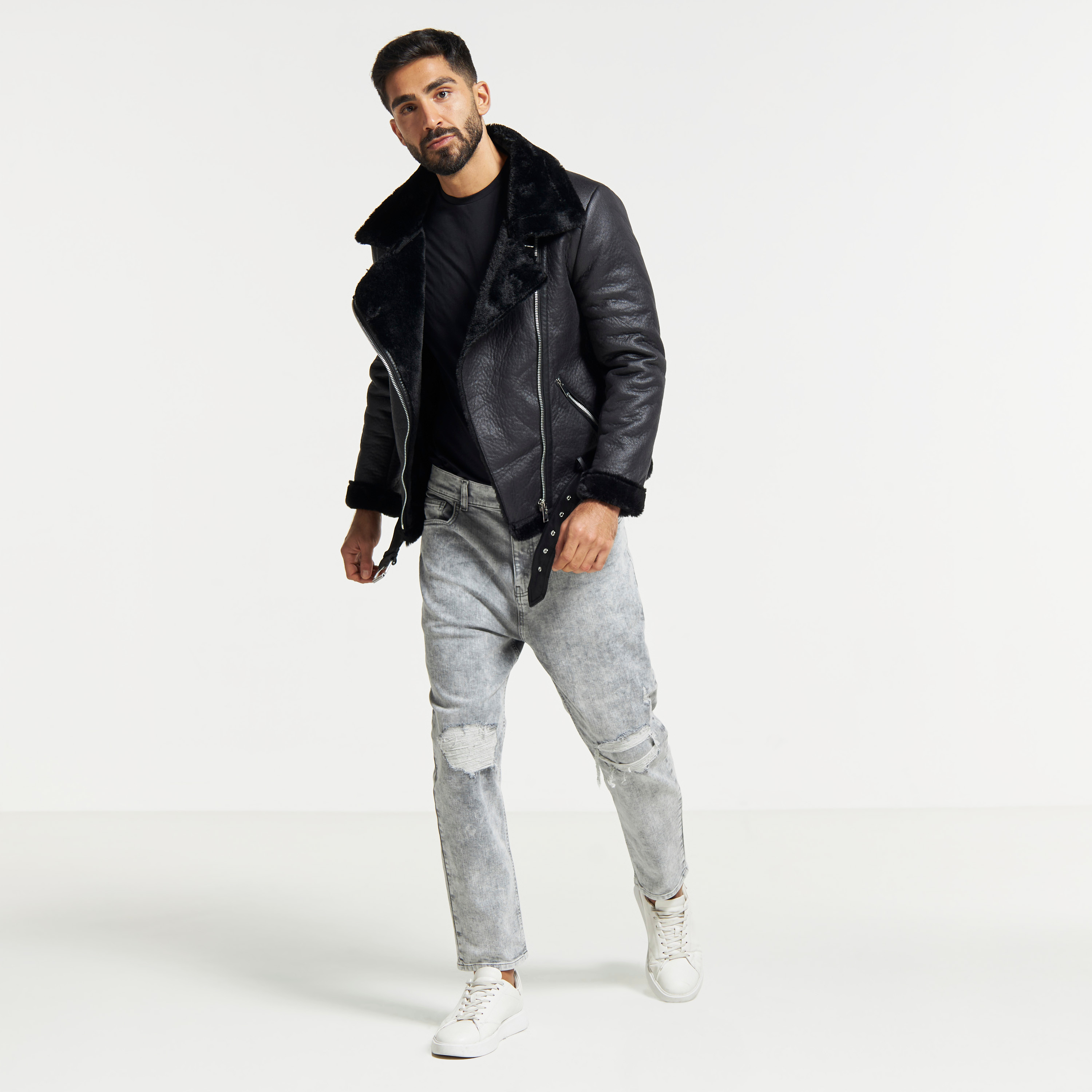 Biker sherpa outlet jacket