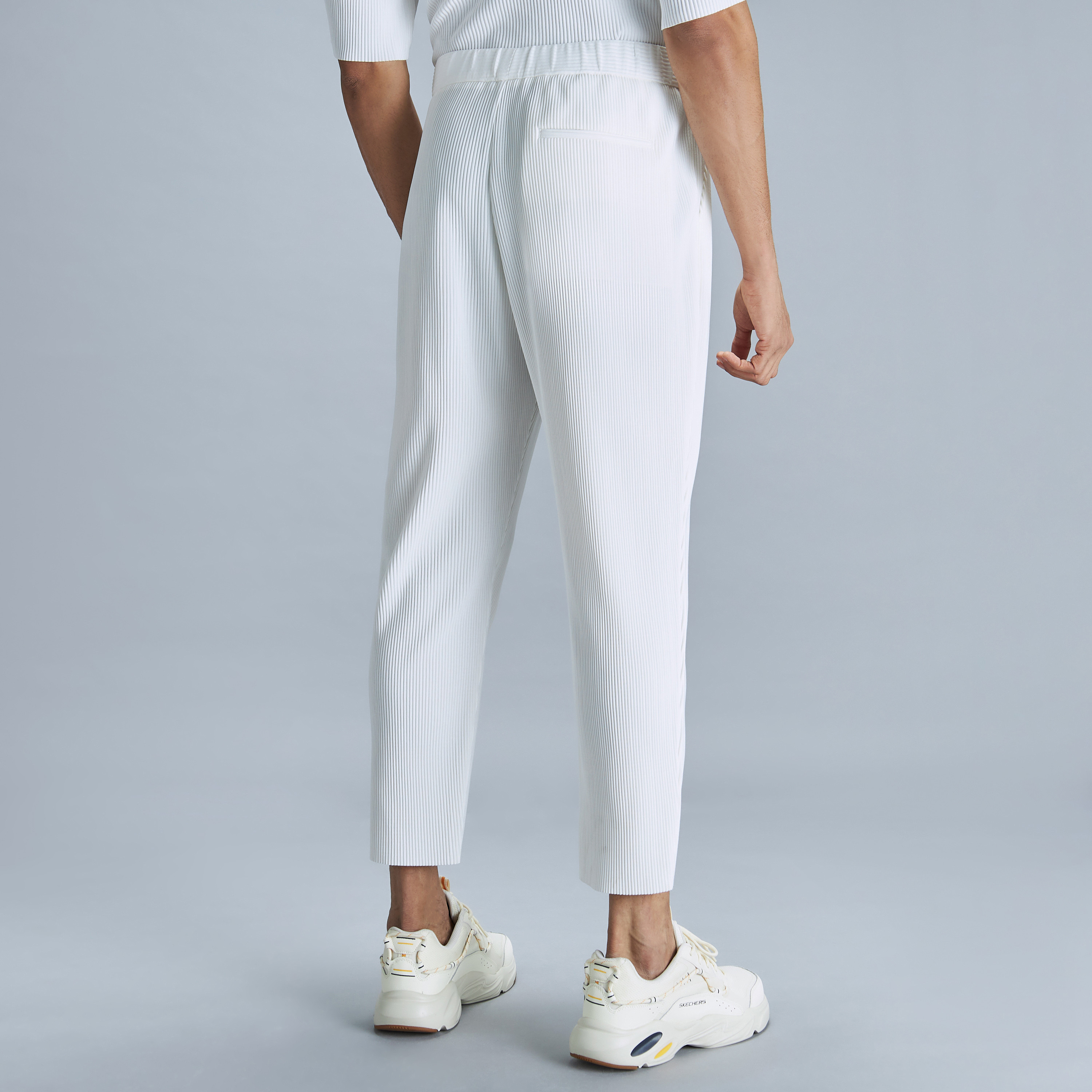 Buy Iconic Ribbed Loose Fit Pants with Elasticised Waistband and