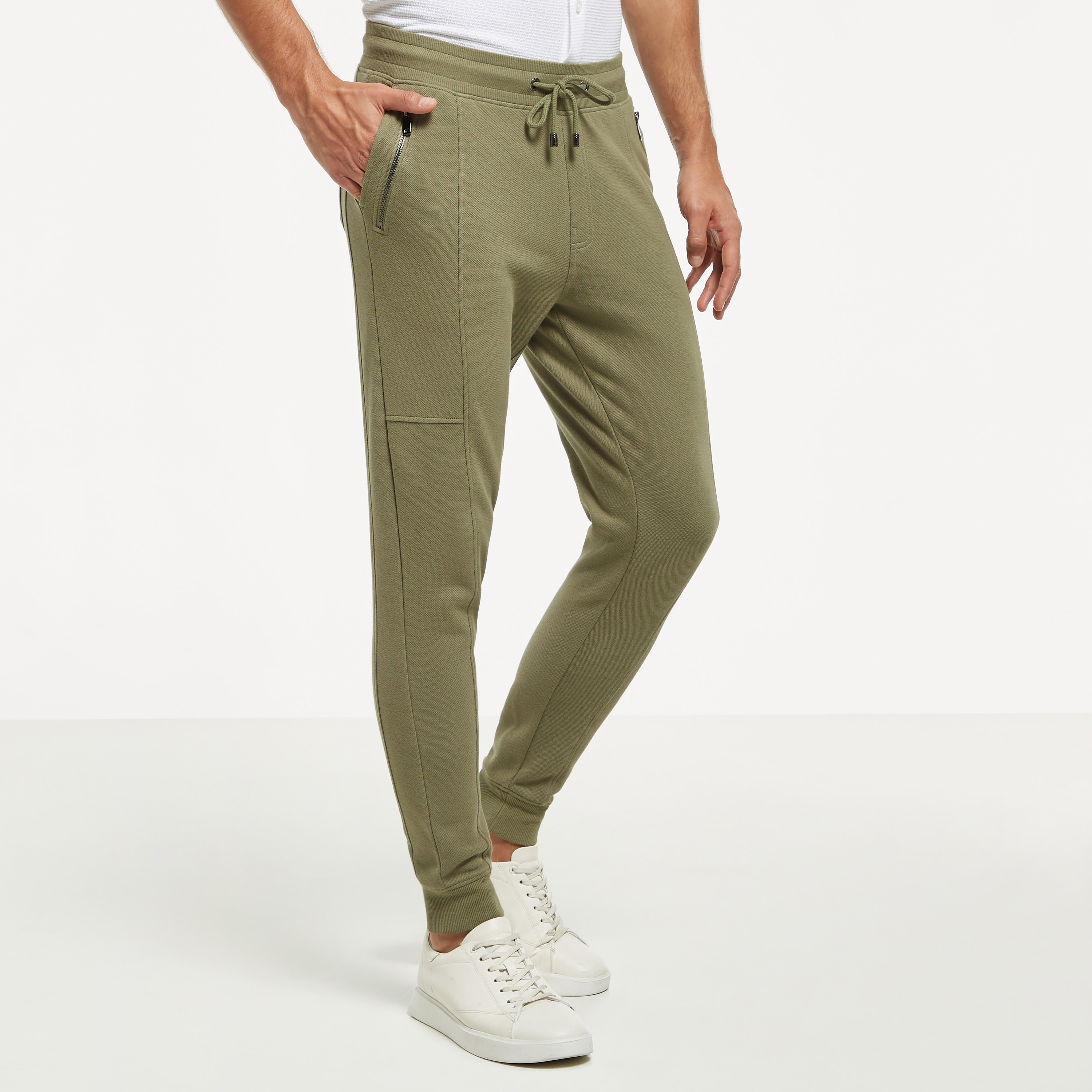 Mens joggers deals with zippers