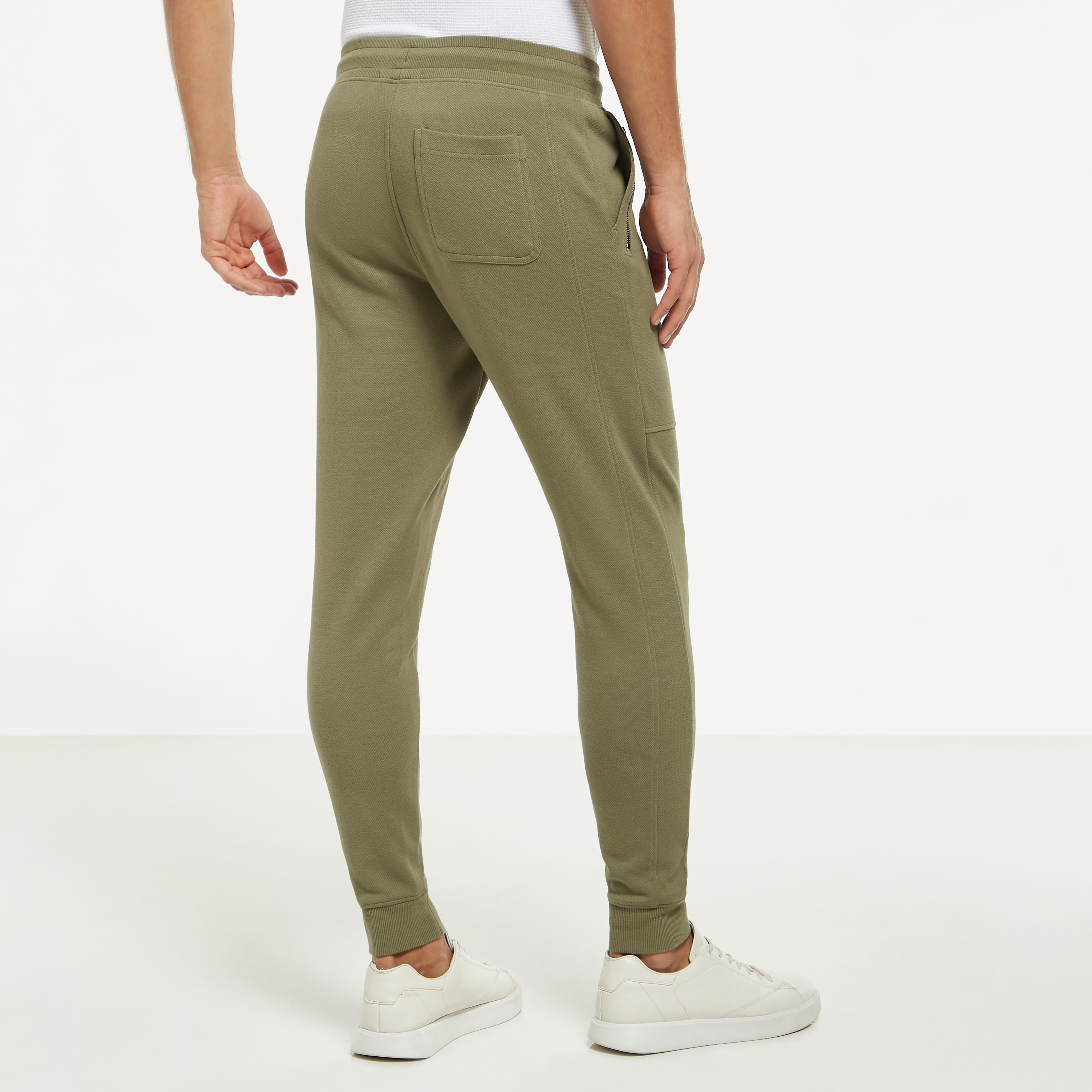 Skinny joggers with zip hot sale pockets