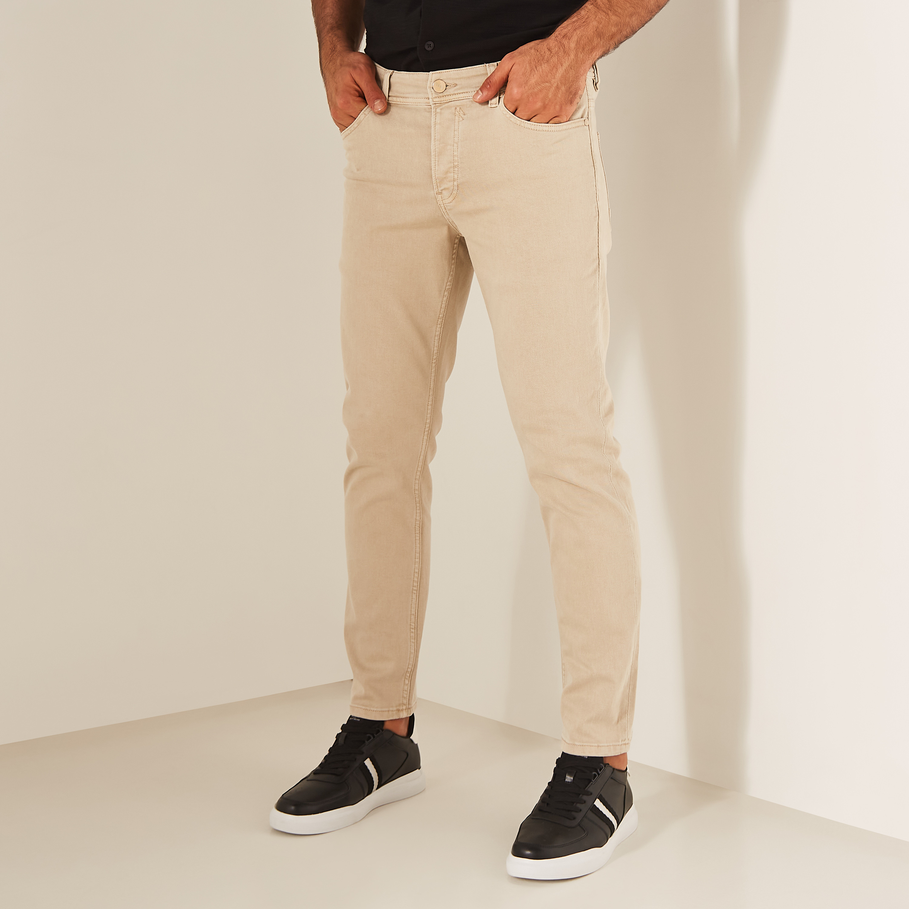 Jean beige hotsell homme slim